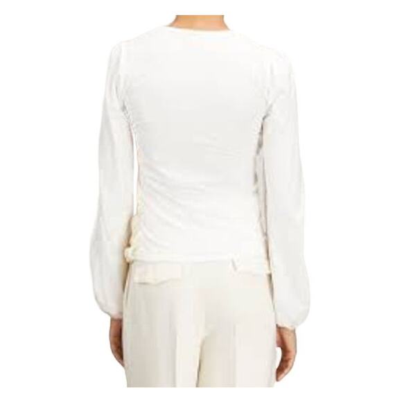 Dorothee Schumacher Powder White Playful Volume Long Sleeve Blouse Size 3/Medium - Picture 2 of 9